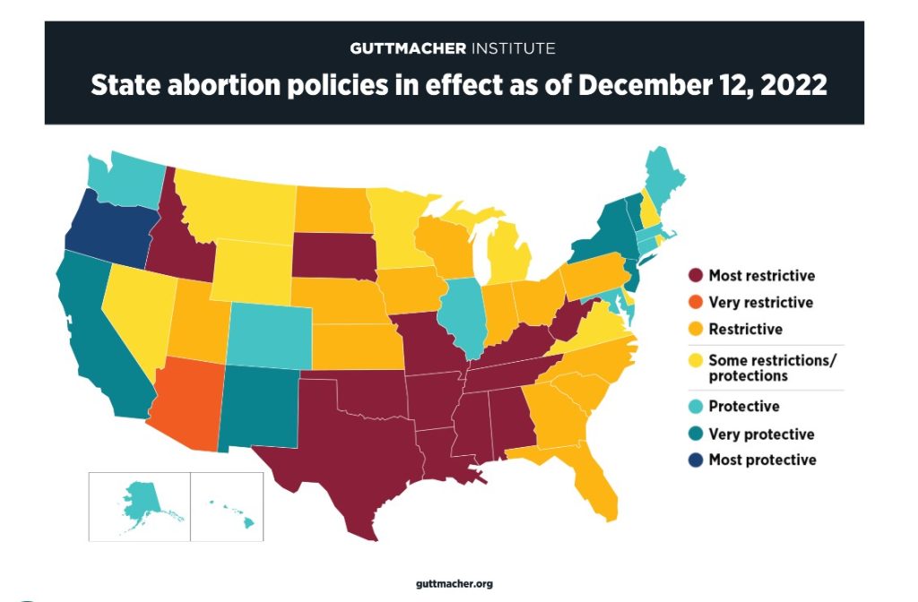 State Abortion Policies Map